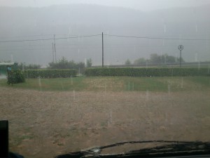 Heftigen Regen gab es auch Heftigen Regen gab es auch